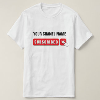 YouTube Subcribeの男Tシャツ。 Tシャツ