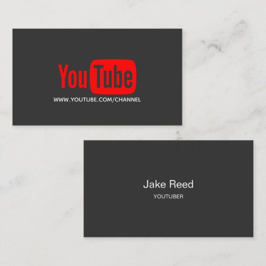 Youtube YoutuberソーシャルメディアブロージャーVloger 名刺 (正面/裏面)