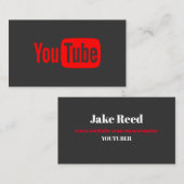 Youtube YoutuberソーシャルメディアBloger Vloger 名刺 (正面/裏面)