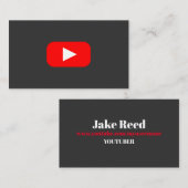Youtube Youtuber Social Media Bloger Vloger 名刺 (正面/裏面)