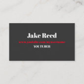 Youtube Youtuber Social Media Bloger Vloger 名刺 (裏面)