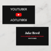 Youtube Youtuber Social Media Bloger Vloger 名刺 (正面/裏面)