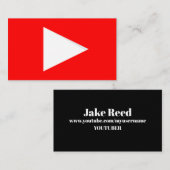 Youtube Youtuber Social Media Bloger Vloger 名刺 (正面/裏面)
