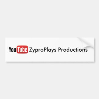YouTube ZyproPlaysの生産のステッカー バンパーステッカー