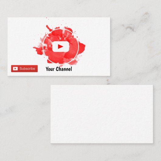Youtuberの名刺 名刺 (正面/裏面)
