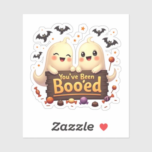 "You've Been Boo'ed" Cute Ghosts Halloween Sticker シール (シート)