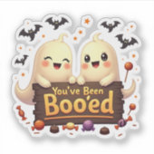 "You've Been Boo'ed" Cute Ghosts Halloween Sticker シール (正面)