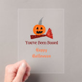 You've been Booed happy Halloween pumpink broom sc アクリル招待状 (インサイチュ (ポータブル))