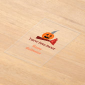 You've been Booed happy Halloween pumpink broom sc アクリル招待状 (レイダウン)