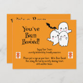 You've Been Booed We've Been Booed Cute Halloween シーズンカード (正面/裏面)