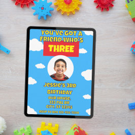 You've Got a Friend Who's 3, picture 3rd Birthday 招待状