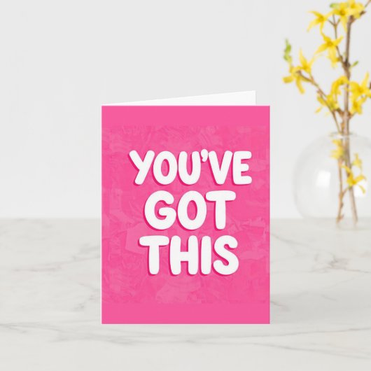 You've got this words on pink カード (黄色い花)