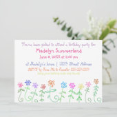 You've Picked - 5x7女の子の誕生日招待状 招待状 (スタンド正面)