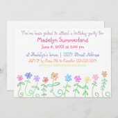 You've Picked - 5x7女の子の誕生日招待状 招待状 (正面/裏面)