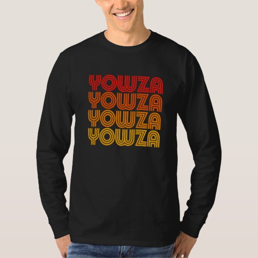 Yowza  Weird Goofy Odd Old Retro Repeating Dad Wor Tシャツ (正面)