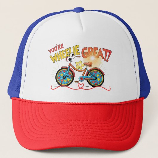 Yoy are Wheely great funny hat キャップ (正面)