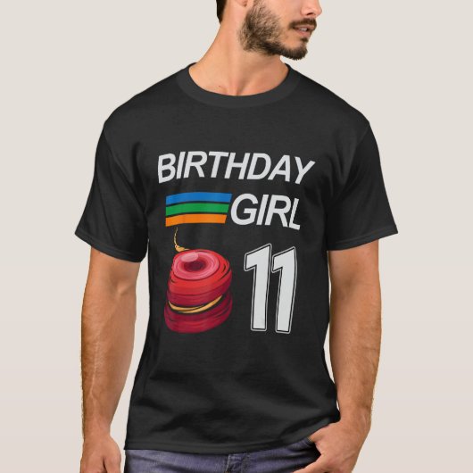YOYO 11歳の女の子のための誕生日Yoyo Tシャツ (正面)