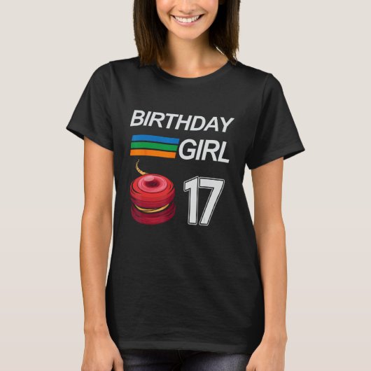 YOYO 17歳の女の子のための誕生日Yoyo Tシャツ (正面)