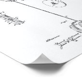 Yoyo 1866パテントアートホワイト紙 ポスター (角)