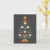 Yoyo Christmas Tree Xmas  カード (黄色い花)