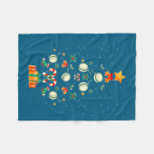 Yoyo Christmas Tree Xmas  フリースブランケット (正面(横))