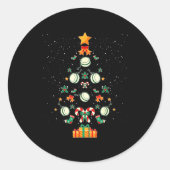 Yoyo Christmas Tree Xmas  ラウンドシール (正面)