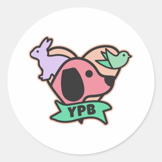 YPBロゴステッカー – ラウンド ラウンドシール (正面)