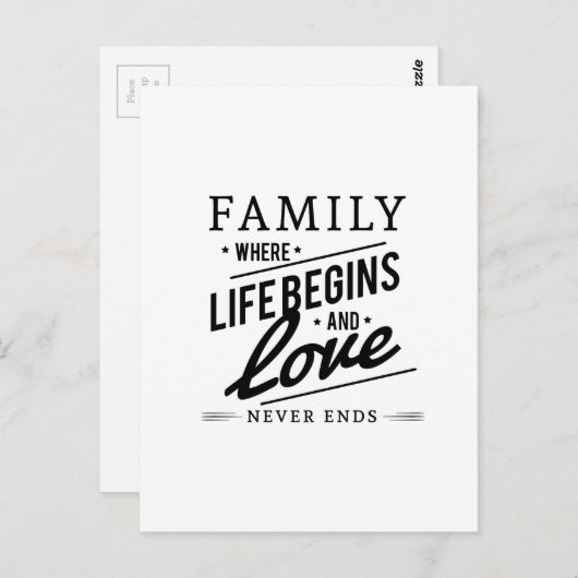 ypographyファ感動的ミリ引用文 ポストカード (正面/裏面)