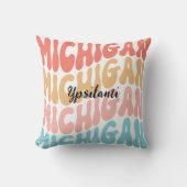 Ypsilantiミシガンピローリレンジレインボー クッション (正面)