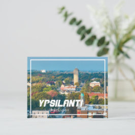 Ypsilanti Michigan Aerial City View Postcard ポストカード