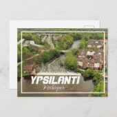 Ypsilanti Michigan Dam Postcard ポストカード (正面/裏面)