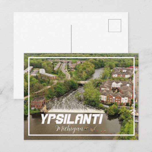 Ypsilanti Michigan Dam Postcard ポストカード (正面/裏面)