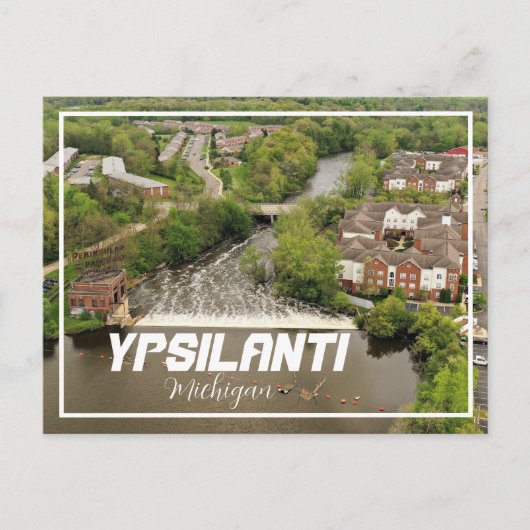Ypsilanti Michigan Dam Postcard ポストカード (正面)