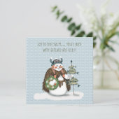 Yrsa’s Tidings – Viking Snowwoman Christmas Card カード (スタンド正面)