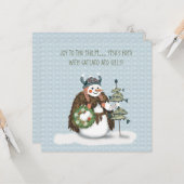 Yrsa’s Tidings – Viking Snowwoman Christmas Card カード (正面/裏面インサイチュ)