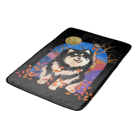 YRSE IN AUTUMN - Finnish Lapphund crate/bath mat バスマット (アングル)