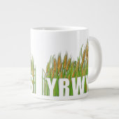 YRWYS – 播種した物を刈り取る ジャンボコーヒーマグカップ (正面右)