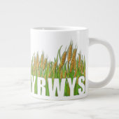 YRWYS – 播種した物を刈り取る ジャンボコーヒーマグカップ (右)