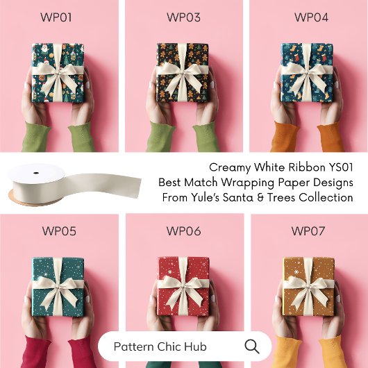 YS01クリームエレガントミモダンホワイト サテンリボン