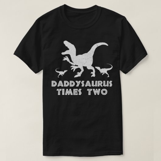 YSAURUS TIMES 2ツインツインズ父パパキッズ恐竜 Tシャツ (デザイン正面)