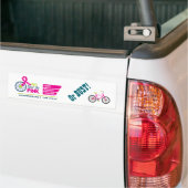 YSC旅行de Pinkかバスト! バンパーステッカー (トラック上)