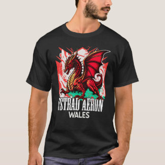 Ystrad Aeron Walesウェールズ国旗Yドレイグゴッドラゴン Tシャツ