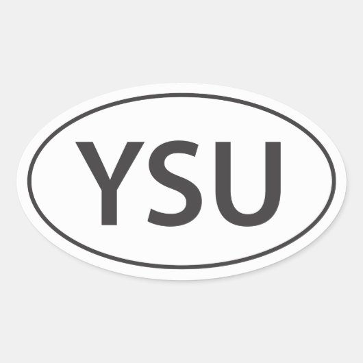 YSUユーロデカール 楕円形シール (正面)