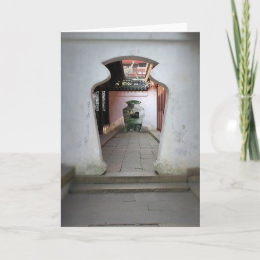 Yu Garden出入り口 – 上海、中国 – グリーティングカード (正面)