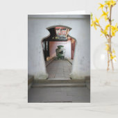 Yu Garden出入り口 – 上海、中国 – グリーティングカード (黄色い花)