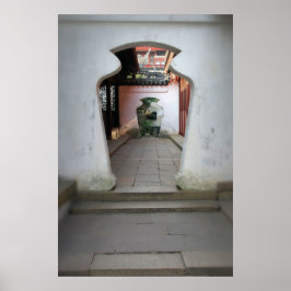 Yu Gardens - Shanghai, China - Dual Doorway Poster ポスター