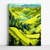 Yuanyang Rice Terraces China Travel Poster Canvas キャンバスプリント