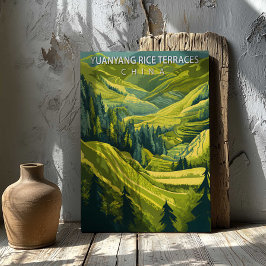 Yuanyang Rice Terraces China Travel Poster Canvas キャンバスプリント