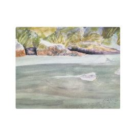YUBAの川、   水彩画 メタルプリント