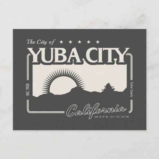 YUBA CITY - SUTTER CALIFORNIA ポストカード (正面)
